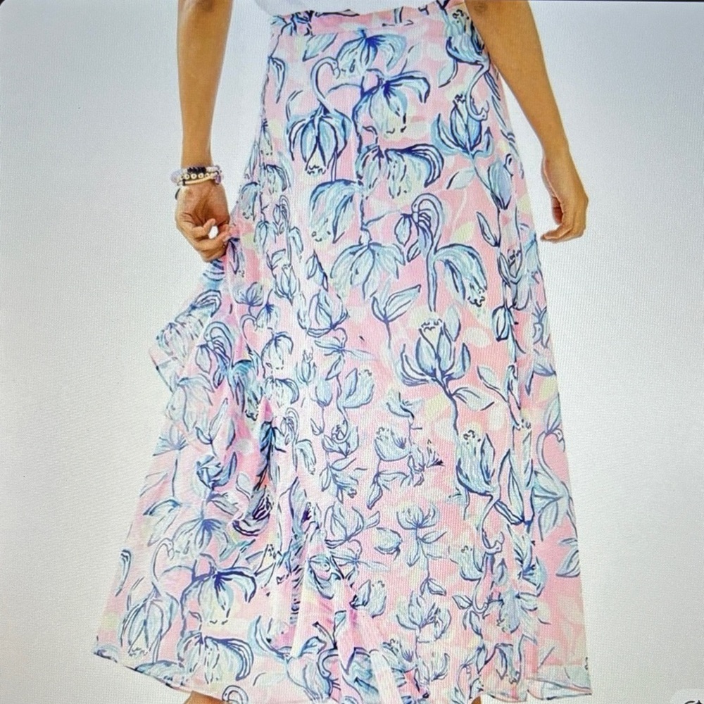 Lilly Pulitzer Agnes Floral Maxi Skirt - Sweet Pea Print